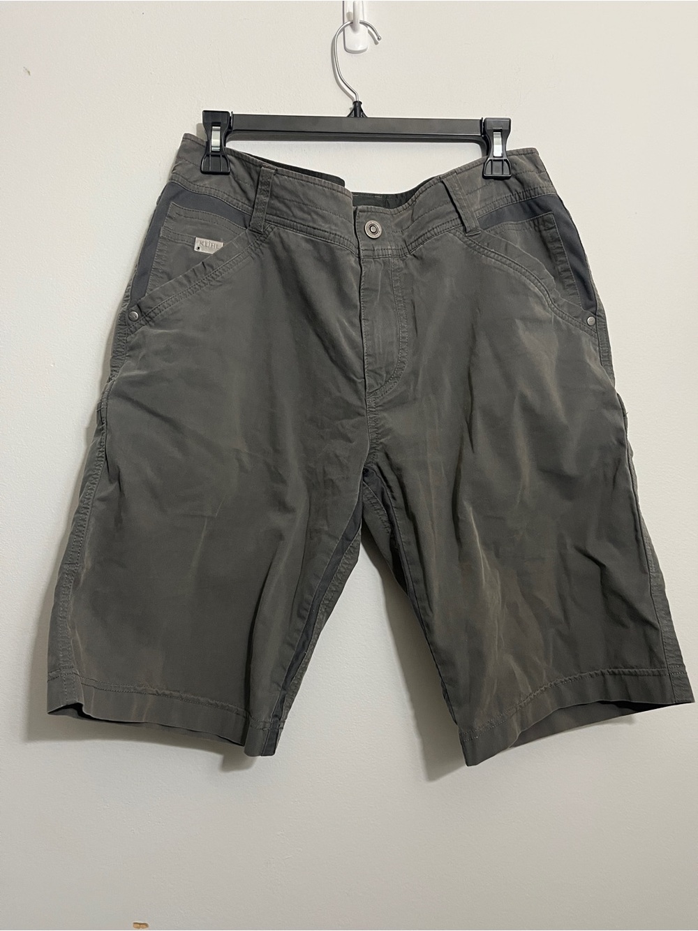 Kuhl Men's Slate Gray Outdoor Patent Pending Flat-Front Shorts Size 32
